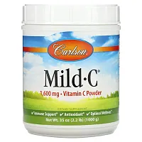 Carlson, Mild-C, Vitamin C Powder, 1,600 mg, 2.2 lb (1,000 g)