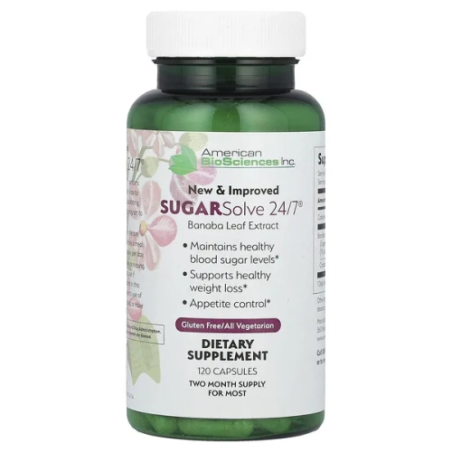 American Biosciences, SUGARSolve 24/7®, 120 Capsules