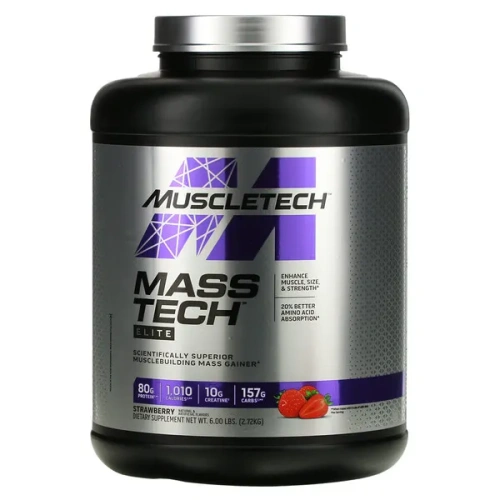 MuscleTech, Mass Tech Elite, Strawberry, 6 lbs (2.72 kg)