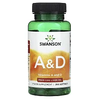 Swanson, Vitamins A and D, 250 Softgels