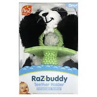 RaZbaby, Teether Holder, Detachable Teether, 0 Months+, Panda, 1 Count