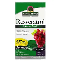 Nature&#x27;s Answer, Resveratrol, 637 mg, 60 Vegetarian Capsules