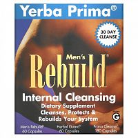 Yerba Prima, Men's Rebuild Internal Cleansing, программа из 3 этапов, 3 флакона