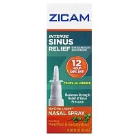 Zicam, Intense Sinus Relief, No-Drip Liquid Nasal Spray, Cooling Menthol &amp; Eucalyptus, 0.5 fl oz (15 ml)