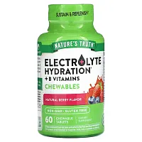 Nature&#x27;s Truth, Electrolyte Hydration + B Vitamins Chewables, Natural Berry, 60 Chewable Tablets