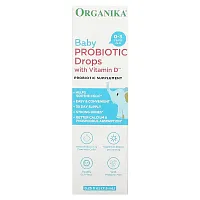 Organika, Baby Probiotic Drops with Vitamin D, 0-3 Years , 0.25 fl oz (7.5 ml)