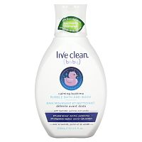 Live Clean, Baby, для успокаивающих процедур перед сном, пенящееся средство для купания, 300 мл (10 мл)