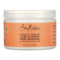 SheaMoisture, Curl & Shine Hair Masque, Coconut & Hibiscus, 12 oz (340 g)