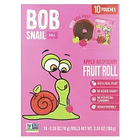 Bob Snail, Fruit Roll, Apple-Raspberry, 10 Pouches, 0.35 oz (10 g) Each