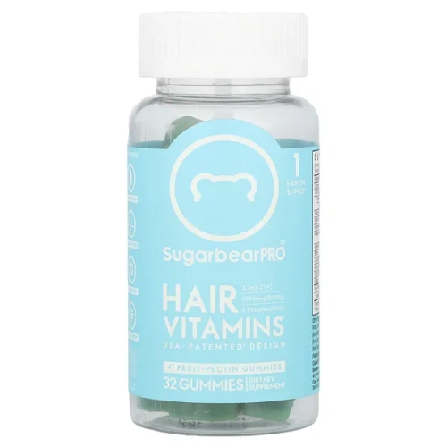 SugarbearPro, Hair Vitamins Gummies, 32 Gummies