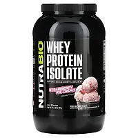 NutraBio, Whey Protein Isolate, Strawberry Ice Cream, 2 lb (907 g)