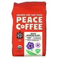 Peace Coffee, Organic Morning Glory, Ground, Light Roast, Decaf, 12 oz (340 g)