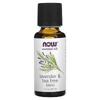 Now Foods, Essential Oils, Lavender & Tea Tree Blend, 1 fl oz (30 ml)