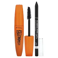 Rimmel London, Scandal&#x27;Eyes, Mascara with Waterproof Kohl Kajal Eyeliner, 003 Extreme Black, 2 Piece Set