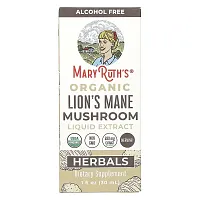 MaryRuth&#x27;s, Organic Lion&#x27;s Mane Mushroom Liquid Extract, Alcohol Free, 590 mg, 1 fl oz (30 ml)