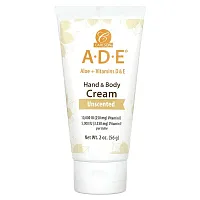 Carlson, A-D-E Hand &amp; Body Cream, Unscented, 2 oz (56 g)