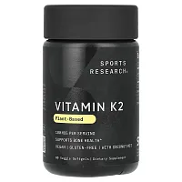 Sports Research, Vitamin K2, Plant-Based, 100 mcg, 60 Veggie Softgels