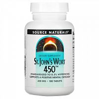 Source Naturals, Зверобой 450, 450 мг, 180 таблеток