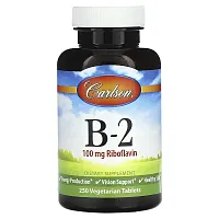 Carlson, B-2, 100 mg, 250 Vegetarian Tablets