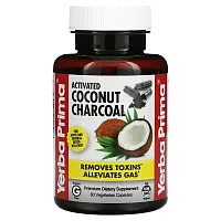 Yerba Prima, Activated Coconut Charcoal, 60 Vegetarian Capsules