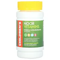 Noor Vitamins, Children&#x27;s Multivitamin with Iron , 60 Chewable Tablets