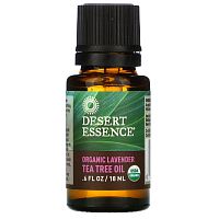 Desert Essence, Органическая лаванда с маслом чайного дерева, 0,6 жидких унций (18 мл)