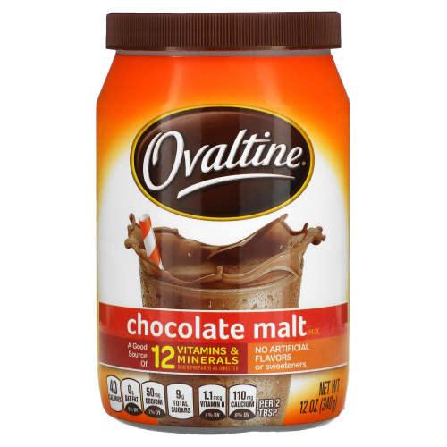 Ovaltine, Шоколадно-солодовая смесь, 12 унций (340 г)