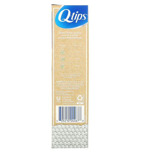 Q-tips, Organic Cotton Swabs, 400 Swabs фото 2