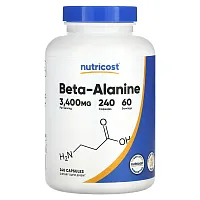 Nutricost, Beta-Alanine, 3,400 mg, 240 Capsules (850 mg per Capsule)