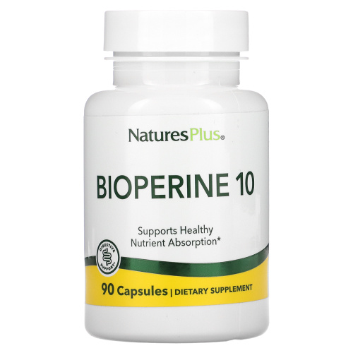 Nature's Plus, Биоперин 10, 90 вегетарианских капсул