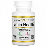 California Gold Nutrition, Brain Health, 60 растительных капсул