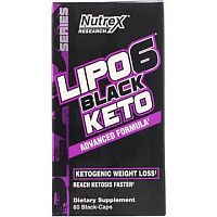 Nutrex Research, LIPO-6 Black Keto, улучшенная формула, 60 черных капсул