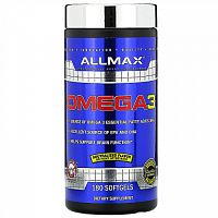 ALLMAX, рыбий жир с омега-3 кислотами, сверхчистый рыбий жир из холодноводной рыбы, 180 мягких желатиновых капсул