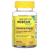 Bach, Rescue Plus, Mood &amp; Stress Support, Orange, 60 Vegan Gummies