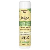 Babo Botanicals, Clear Zinc Sport Stick Sunscreen, SPF 30, Fragrance Free, 0.6 oz (17 g)