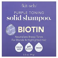 Kitsch, Purple Toning Solid Shampoo Bar, Biotin, Orange Blossom &amp; Jasmine, 3.2 oz (91 g)