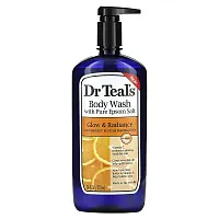 Dr. Teal&#x27;s, Body Wash With Pure Epsom Salt, Glow &amp; Radiance, 24 fl oz (710 ml)