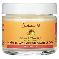 SheaMoisture, Ночной крем Brighter Days Ahead, папайя и витамин C с лимоном юдзу, 57 г (2 унции)