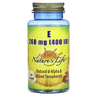 Nature&#x27;s Life, Vitamin E, 268 mg (400 IU), 100 Softgels