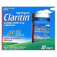 Claritin, Non-Drowsy, Tablets 24-Hour, 10 mg, 30 Tablets