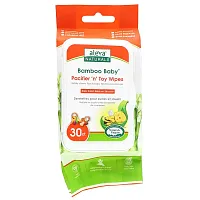 Aleva Naturals, Bamboo Baby, Pacifier &#x27;n&#x27; Toy Wipes, 30 Wipes