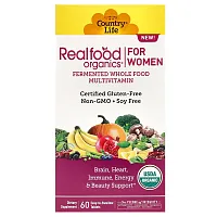 Country Life, Realfood Organics, Multivitamin For Women, 60 Easy-to-Swallow Tablets