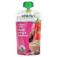 Sprout Organic, Детское питание, от 6 месяцев и старше, ягодная овсянка, 3,5 унции (99 г)