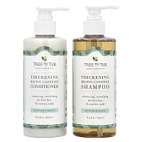 Tree To Tub, Thickening Biotin Caffeine Shampoo &amp; Conditioner Set, 2 Piece Set, 8.5 fl oz (250 ml) Each