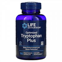 Life Extension, оптимизированный триптофан плюс, 90 вегетарианских капсул