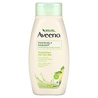 Aveeno, Positively Radiant, отшелушивающий гель для душа, свежесть, 532 мл (18 жидк. Унций)