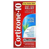 Cortizone 10, Maximum Strength, успокаивающий крем с алоэ, 56 г (2 унции)