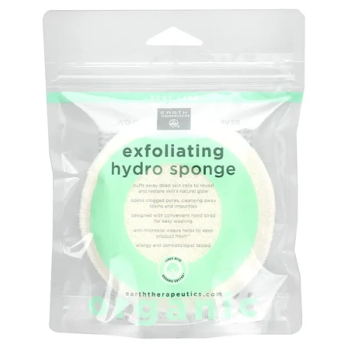 Earth Therapeutics, Exfoliating Hydro Sponge, Round, 1 Sponge