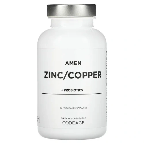 Codeage, Amen, Zinc/Copper + Probiotics, 90 Vegetable Capsules