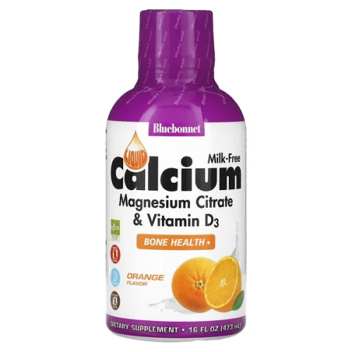 Bluebonnet Nutrition, Liquid Calcium Magnesium Citrate &amp; Vitamin D3, Orange , 16 fl oz (473 ml)